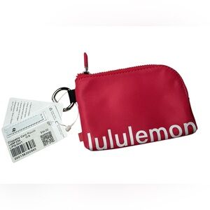 Lululemon Clippable Card Pouch Lipgloss & White NWT